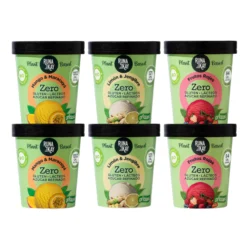 Pack Mix Helado Artesano Eco Sin Gluten Ni Azúcar Refinado Mango&maracuyá Limón&jengibre Frutos Rojos Runakay 6x460ml