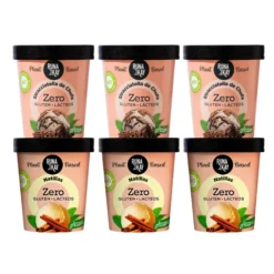 Pack Mix Helado Artesano Eco Sin Gluten Ni Lácteos Stracciatella de Chufa&Choco, Natillas Runakay 6x460ml/400g
