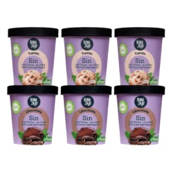 Pack Mix Helados Artesanos Eco Sin Gluten Sin Lactosa Ni Azúcar Refinado Chocolate, Turrón Runakay 6x460ml/400g