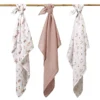 Pack 3 Muselinas Bambú Organico 70x70 Cm Canela