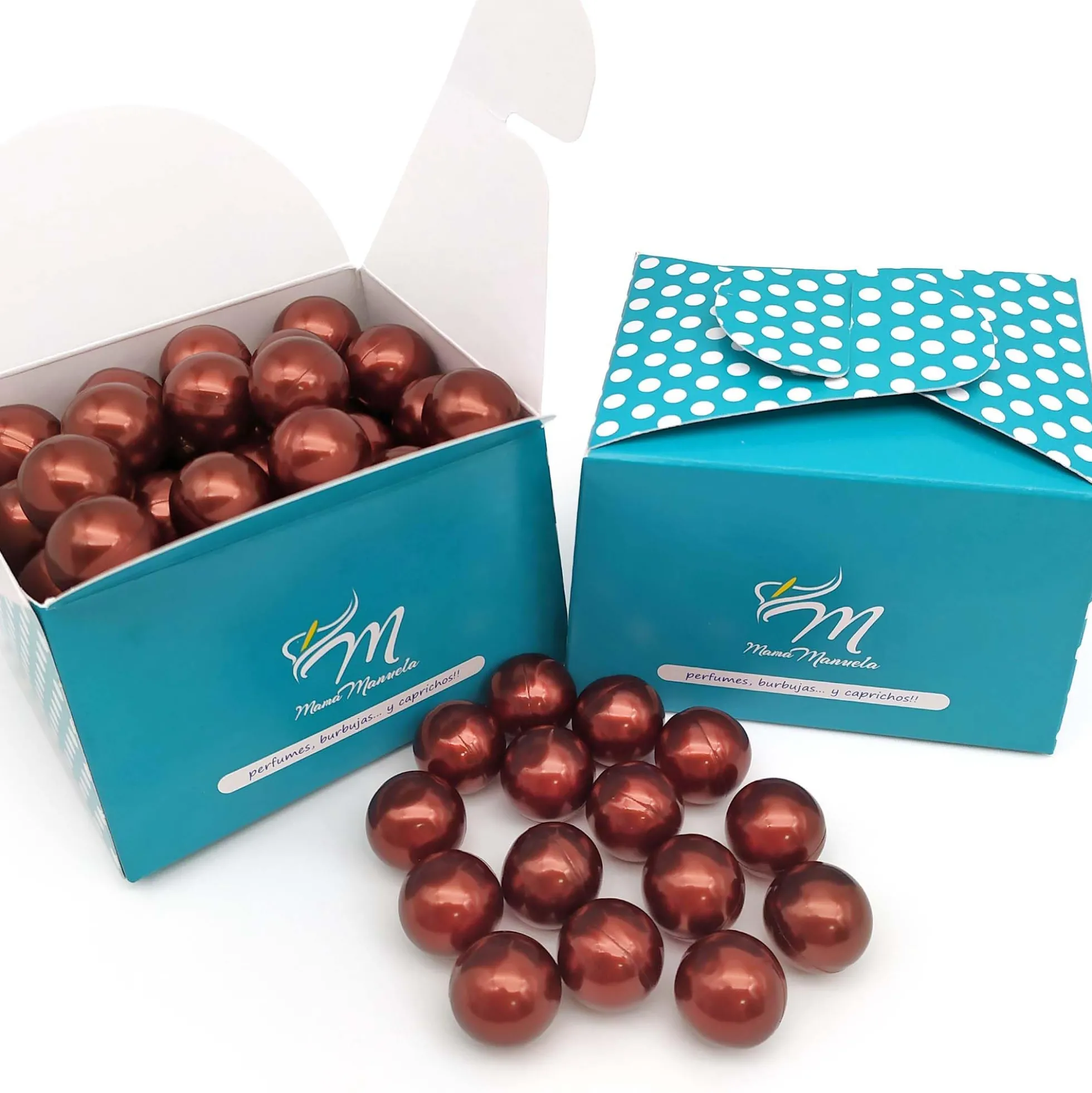 Pack 40 Perlas De Baño Aromatizada En Forma De Bola - Con Aceite De Soja - Hidratante Y Aromática - Aroma Vainilla