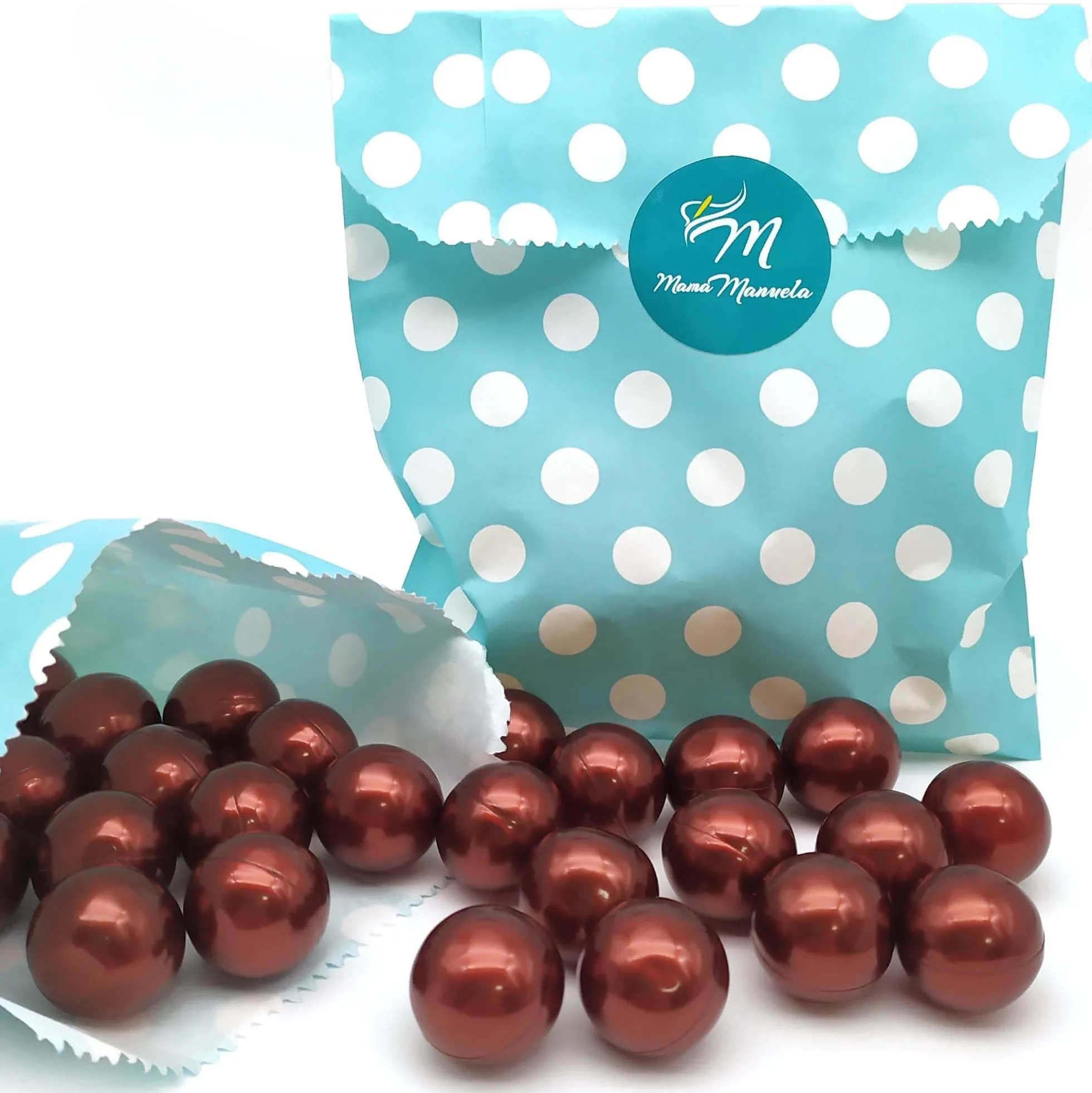 Pack 40 Perlas De Baño Aromatizada En Forma De Bola - Con Aceite De Soja - Hidratante Y Aromática - Aroma Vainilla