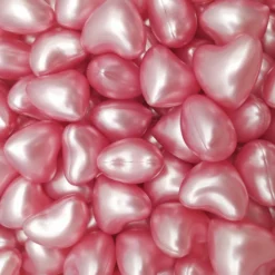 Pack 40 Perlas De Baño Aromatizada En Forma De Corazón - Con Aceite De Soja - Hidratante Y Aromática - Aroma Rosas
