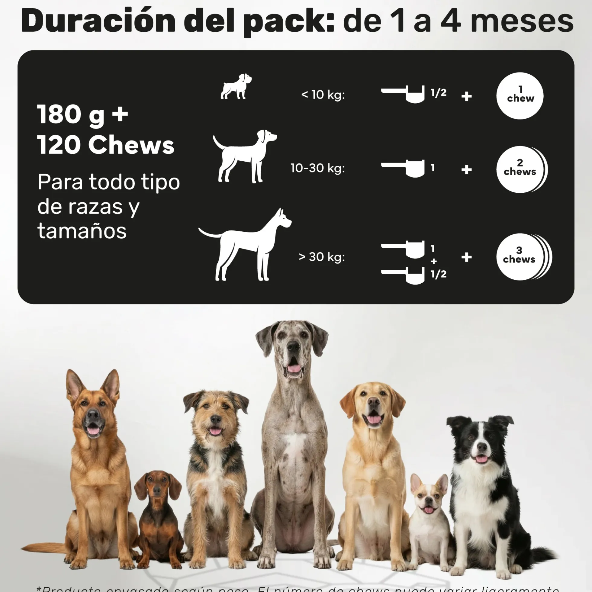 Pack Polvo Dental + Probiótico Para Perros. Suplementos Mascotas. 180 G Y 120 Masticables. Natuva Pets