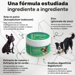 Pack Polvo Dental + Probiótico Para Perros. Suplementos Mascotas. 180 G Y 120 Masticables. Natuva Pets