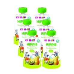 Pack 6 Pouches Bolsitas Biológicas Kiwi, pera y plátano HiPP 100 g