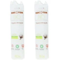 Pack PROMO 2x Discos desmaquillantes algodón Bio Bocoton 80 discos