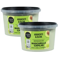 Pack PROMO 2x Mascarilla Capilar Reparadora Express Aguacate y Oliva Organic Shop 250 ml