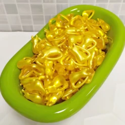 Pack Regalo 12 Perlas Baño En Forma De Minino - Con Aceite De Soja - Hidrata, Suaviza Y Perfuma La Piel - Aroma Vainilla