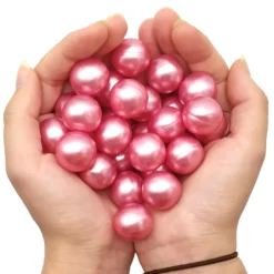 Pack Regalo 12 Perlas De Baño En Forma De Bola - Con Aceite De Soja - Hidrata, Suaviza Y Perfuma La Piel - Aroma Rosas