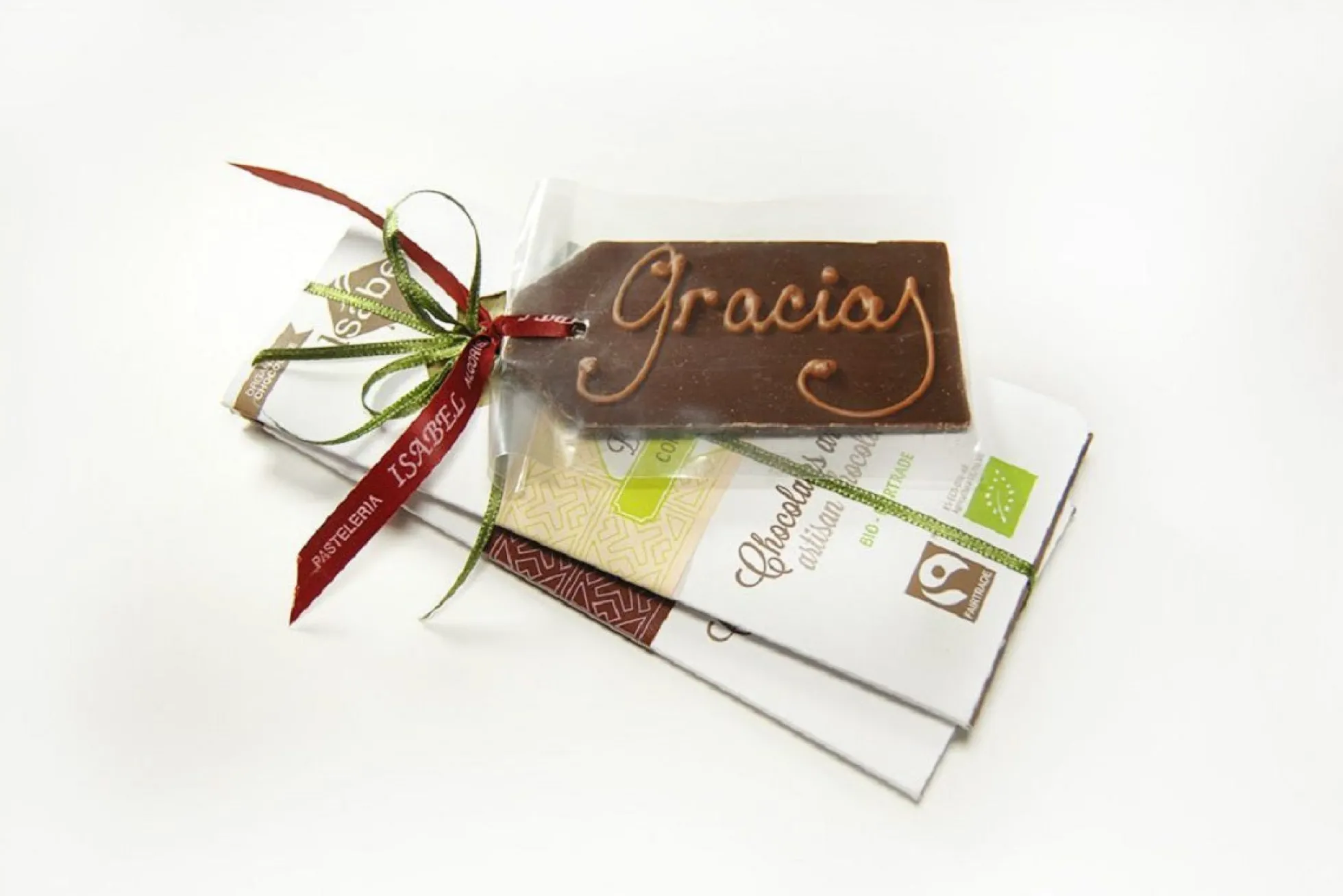 Pack Regalo 2 Tabletas de chocolate BIO y tarjeta de chocolate "Gracias"