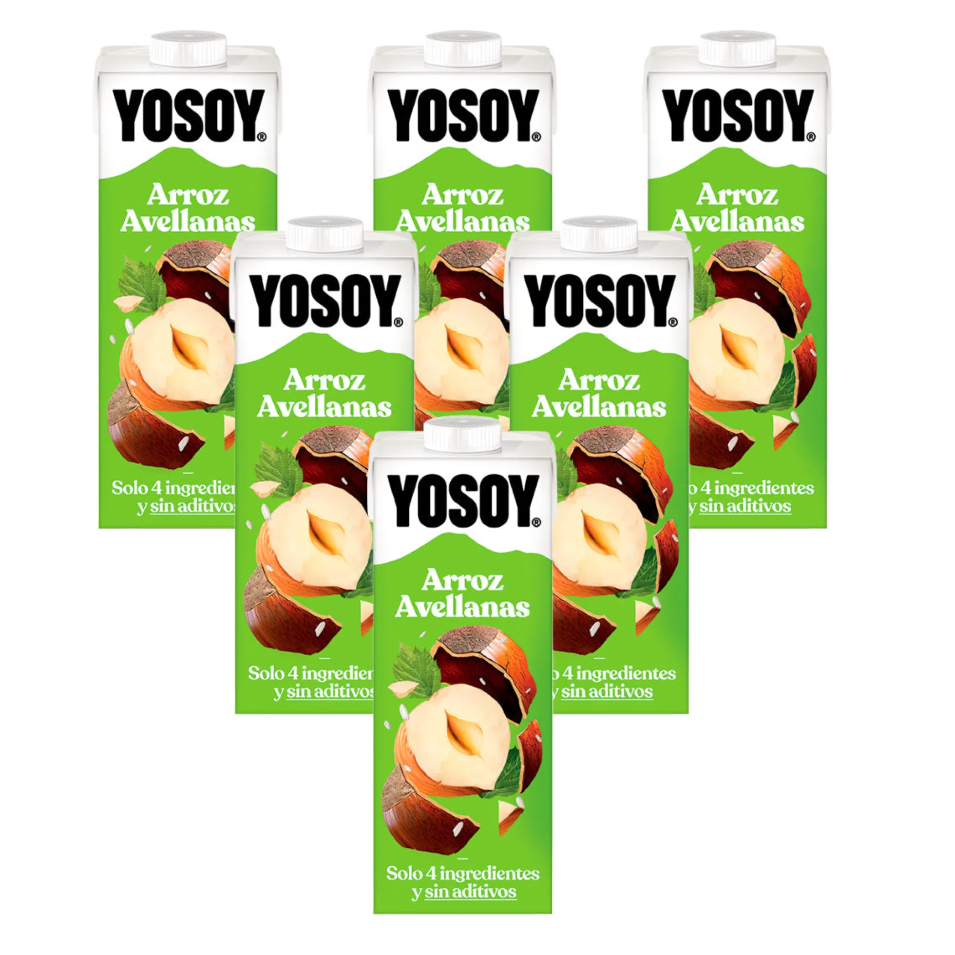 Pack 6 uds Bebida de Arroz y Avellanas YOSOY 1L