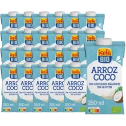 Pack 24 uds Bebida de Arroz y Coco ecológica Bio Isola BIO 250 ml