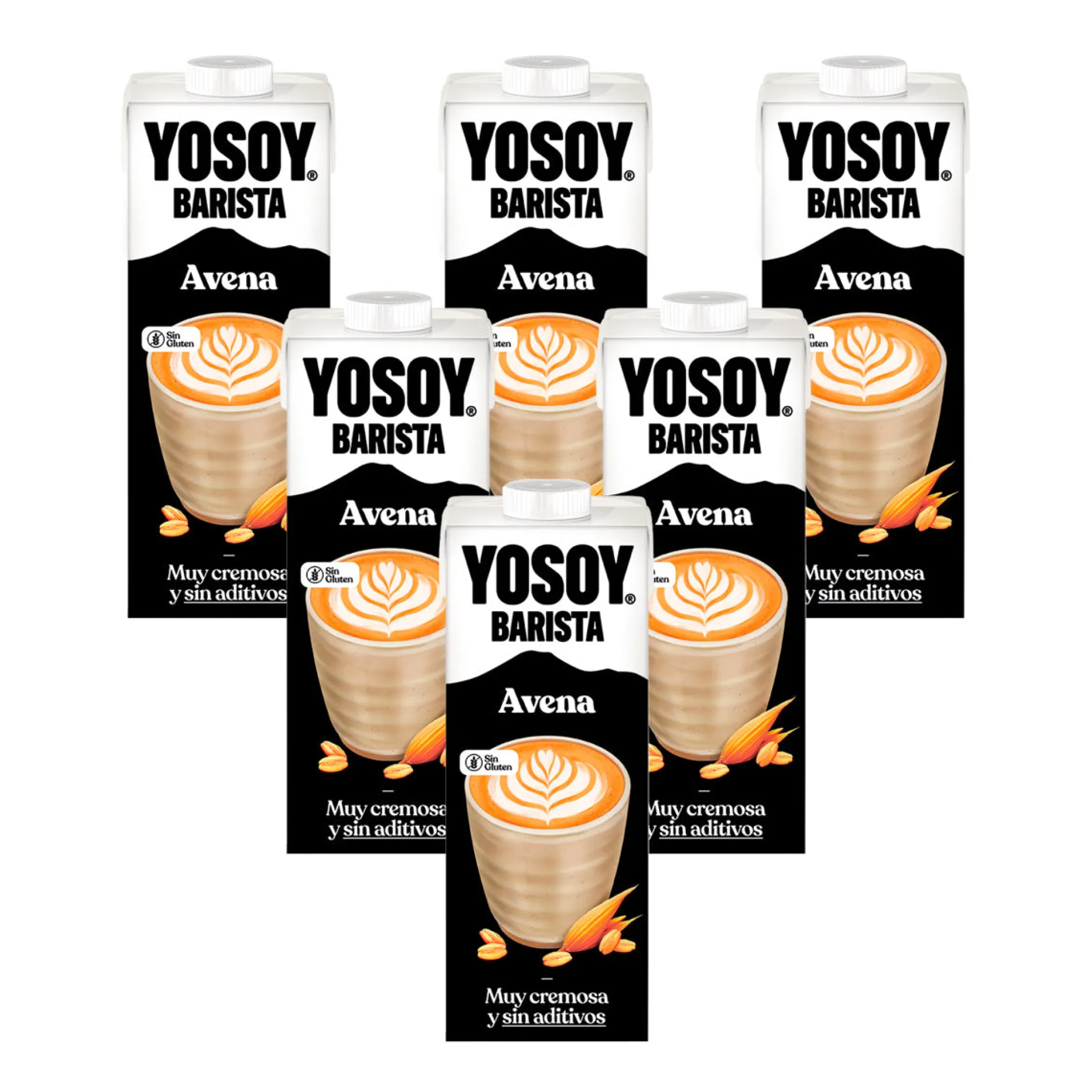 Pack 6 uds Bebida de Avena Barista Sin Gluten YOSOY 1L