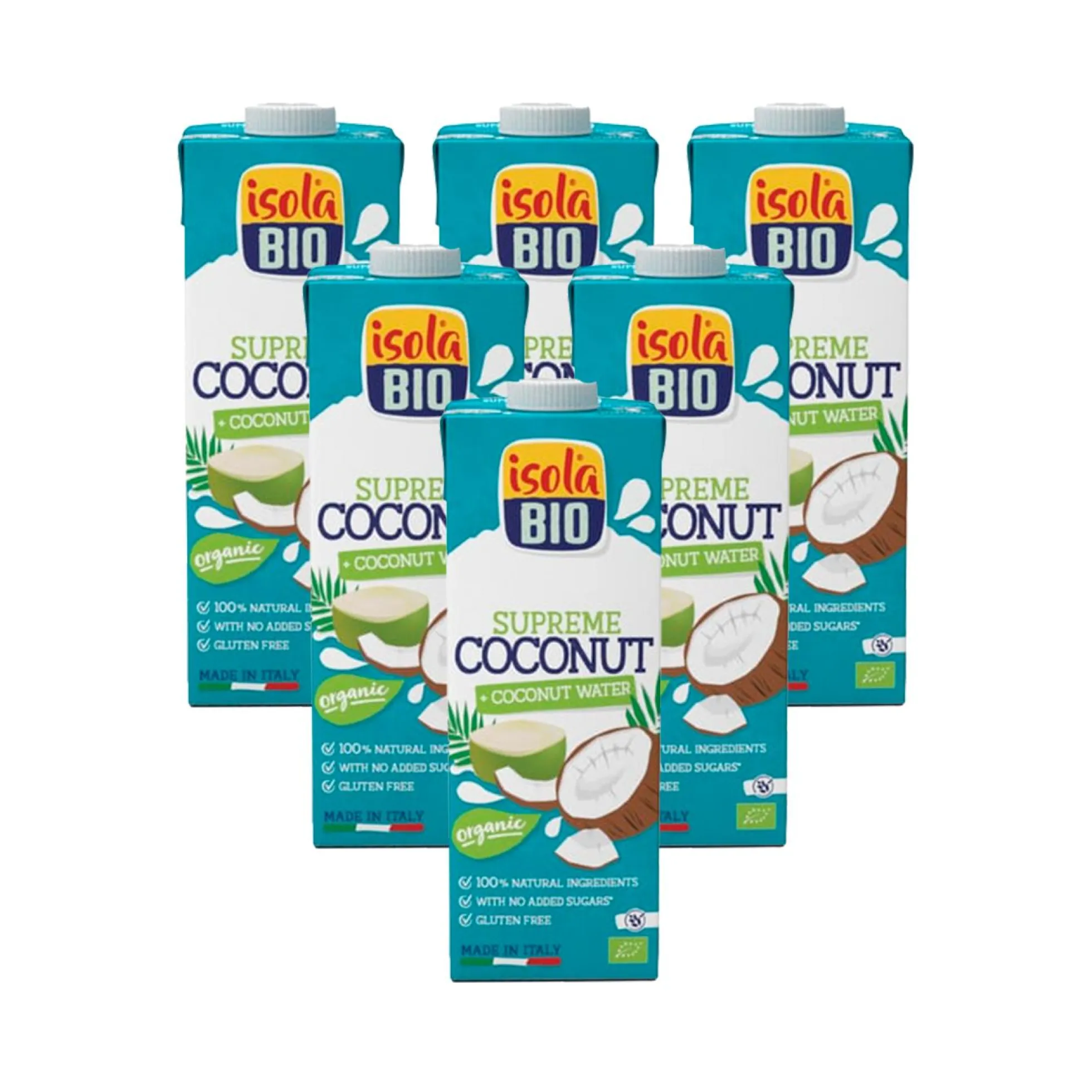 Pack 6 uds Bebida de Coco Supreme Bio Isola Bio 1L