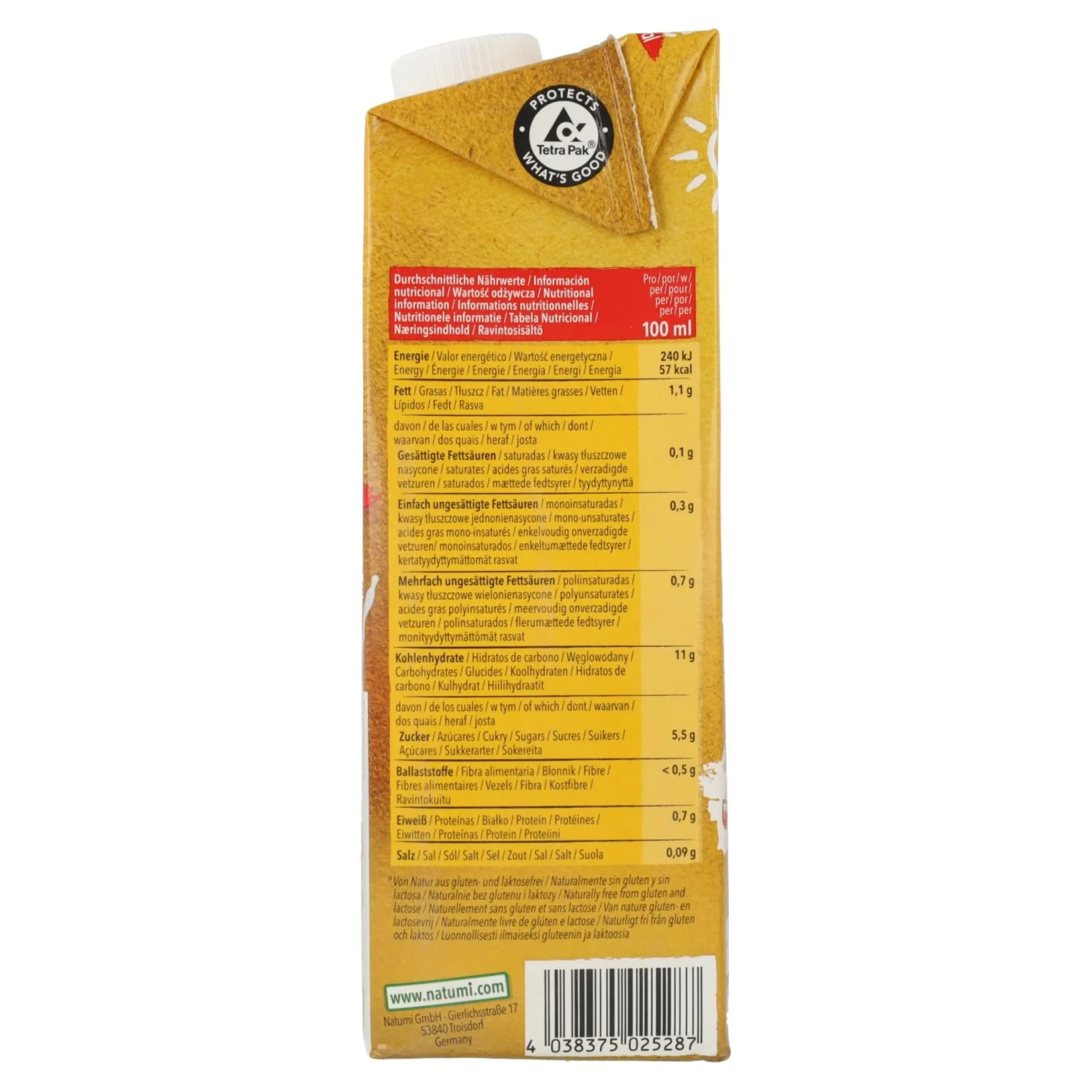 Pack 6 uds Bebida Mijo Bio Natumi 1L
