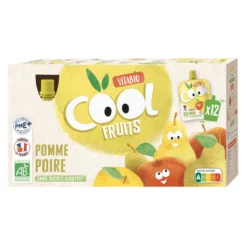 Pack 12uds Cool Fruits Manzana Pera 90g VITABIO