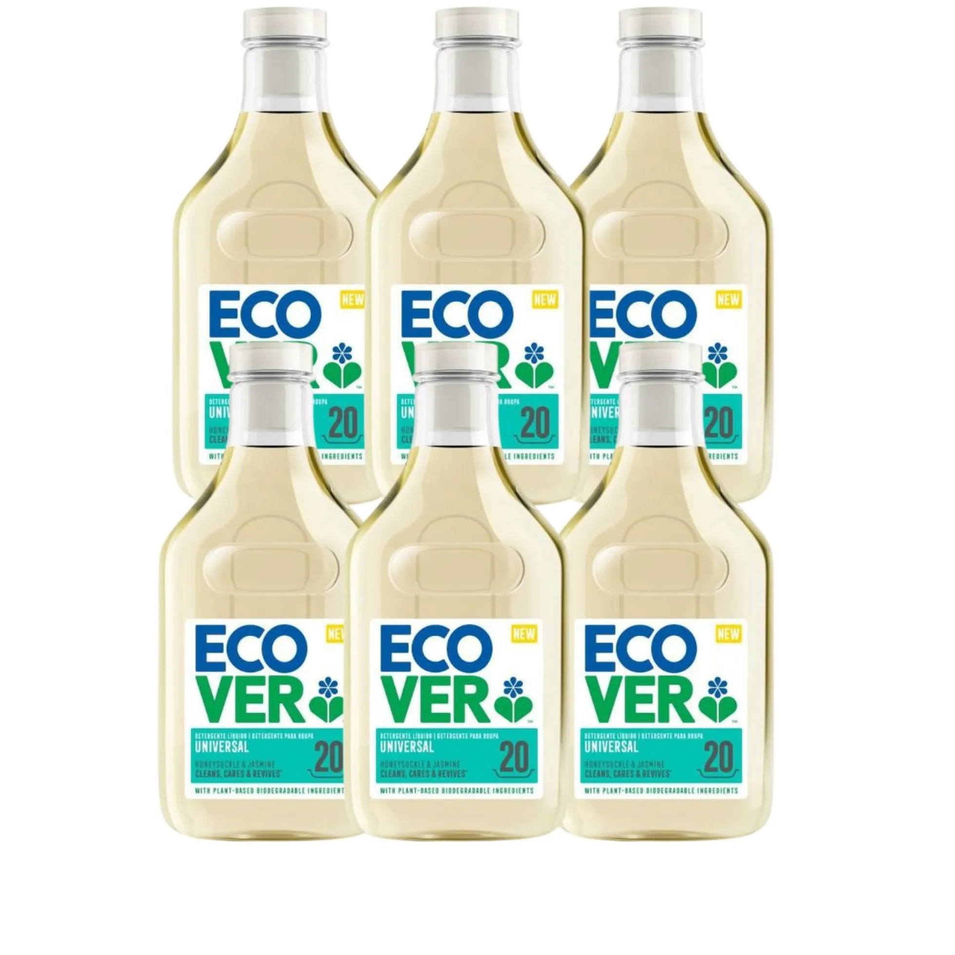 Pack 6 uds Detergente Líquido Universal Ecover 1 L