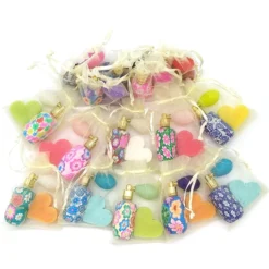 Pack 10 Uds. - Perfumero De Tocador Y Jabón Arómatico En Bolsa De Organza - Regalo Para Eventos - Hecho En España
