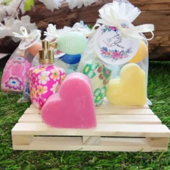 Pack 100 Uds. - Perfumero De Tocador Y Jabón Arómatico En Bolsa De Organza - Regalo Para Eventos - Hecho En España