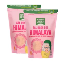 Pack 2 uds Sal rosa del Himalaya fina Naturgreen 1 kg