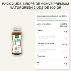Pack 2 uds Sirope de Ágave Premium Naturgreen 2 uds de 900 gr