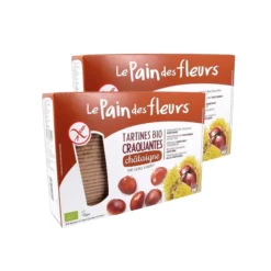 Pack 2 uds Tostadas Crujientes Crackers con Castaña BIO Le pain de fleurs 300 g