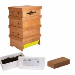 Pack Vermicompostador Lombrihogar + 1000 Lombrices + Fibra De Coco