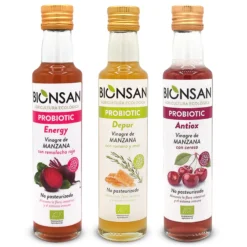 Pack 3 Vinagres De Manzana Sabores Eco Bionsan 250ml