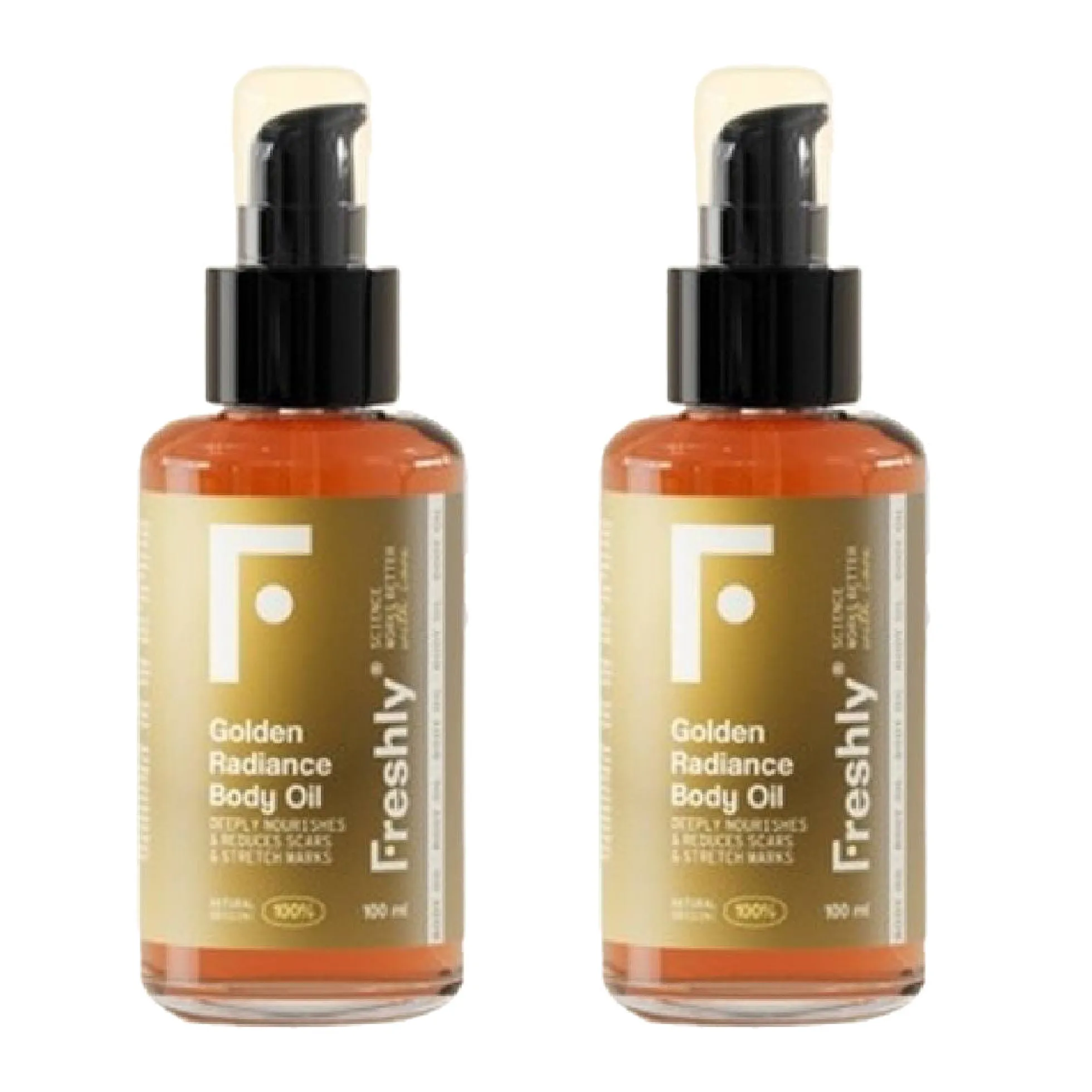 Pack 2x Aceite Corporal Golden Radiance Freshly 100ml