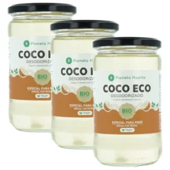 Pack 3xAceite de coco desodorizado ECO Planeta Huerto 500 ml