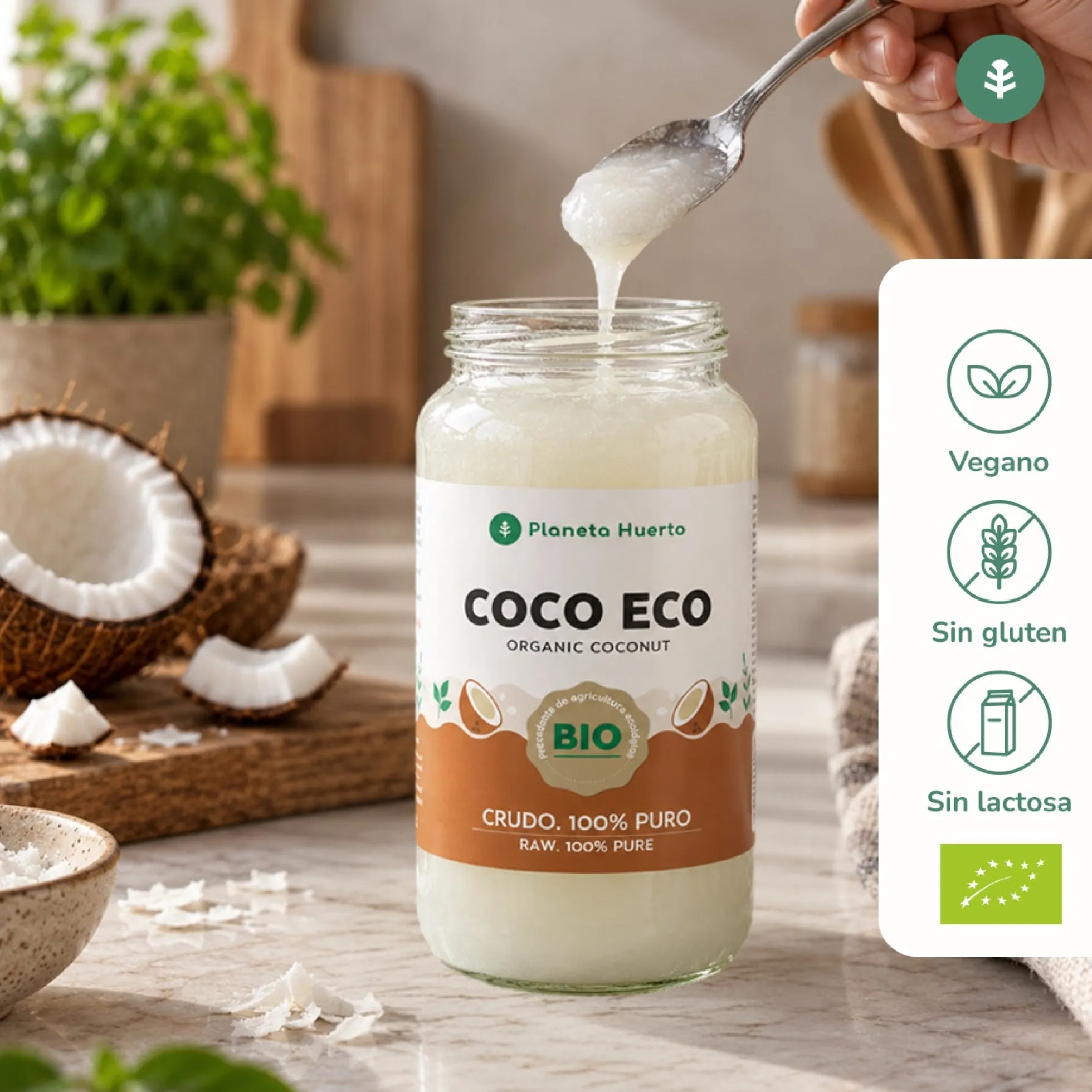 Pack 2x Aceite de coco Planeta Huerto 430 ml
