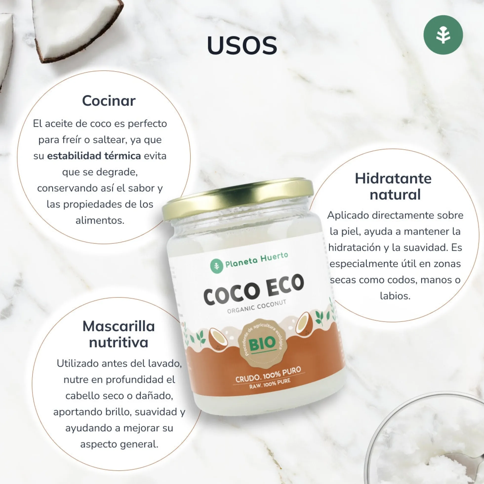 Pack 2x Aceite de coco Planeta Huerto 430 ml