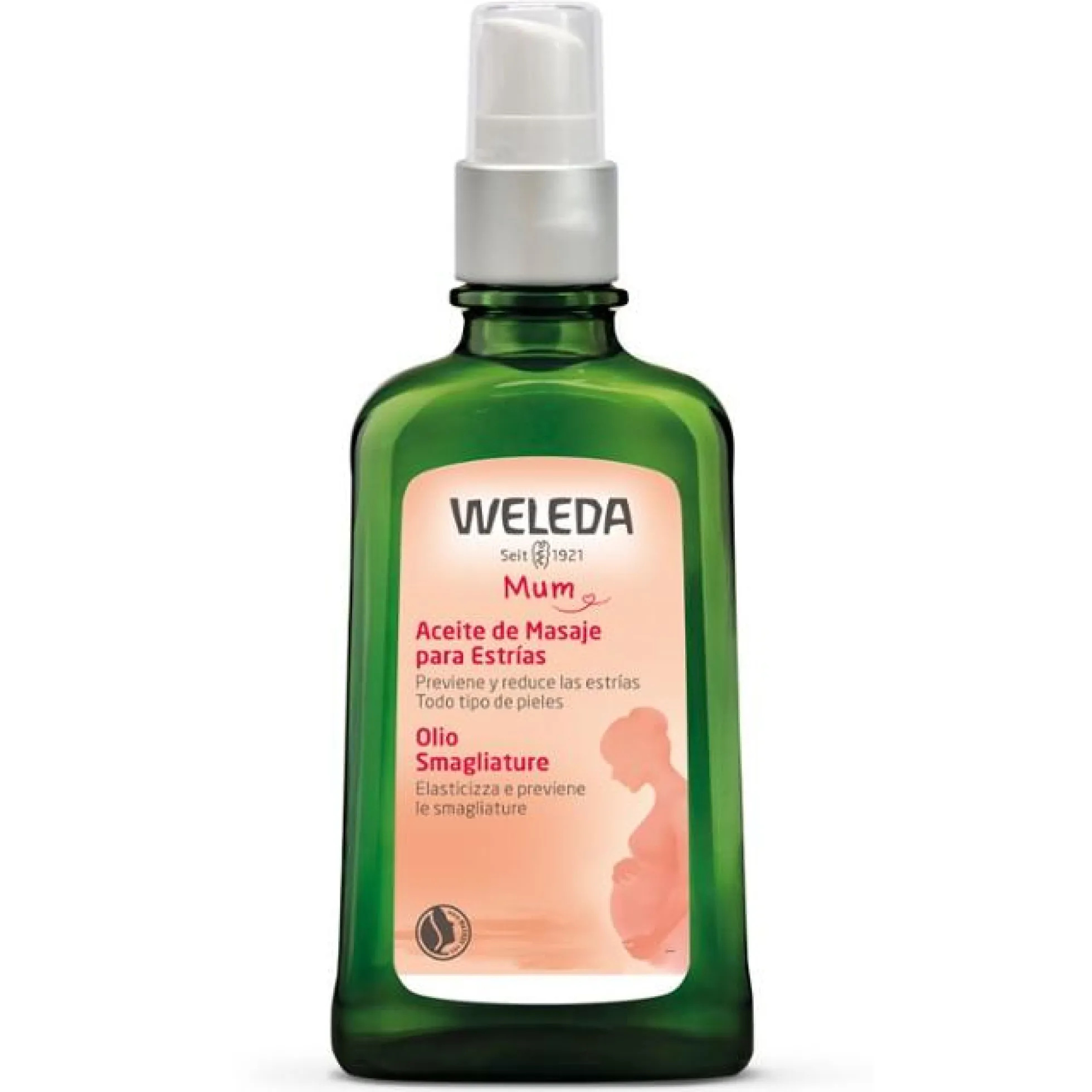 Pack 2 x Aceite de Masaje antiestrías, Weleda, 100ml