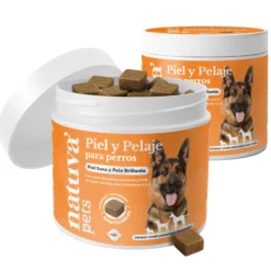 Pack 2x Aceite De Salmón Para Perros. Piel Sana Y Pelo Brillante. Suplementos Mascotas. 240 Masticables. Natuva Pets