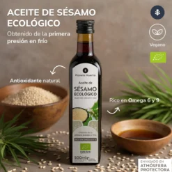 Pack 3x Aceite de Sésamo prensado en frío ECO Planeta Huerto 500 ml
