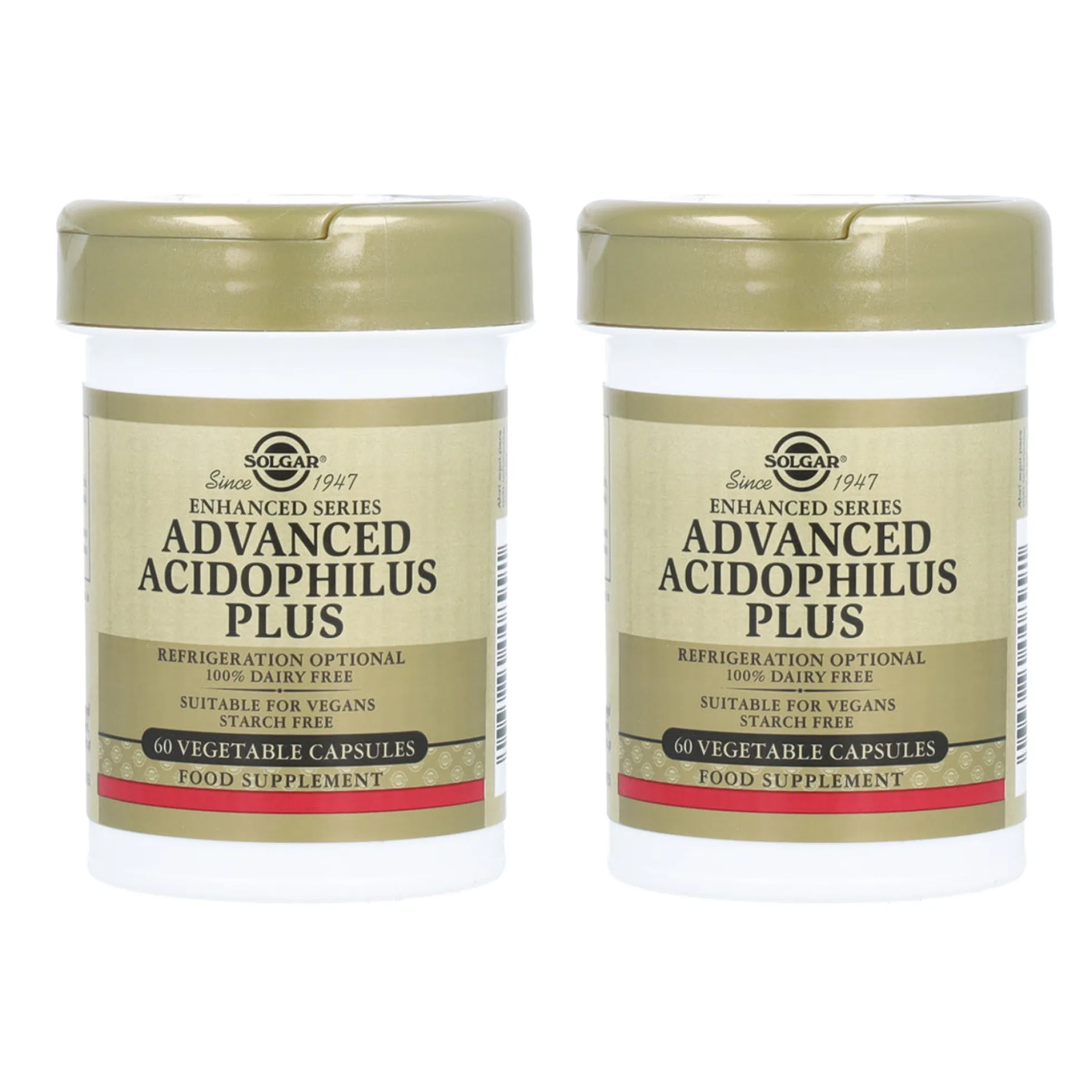 Pack 2x Acidophilus plus avanzado Solgar 60 cápsulas vegetales