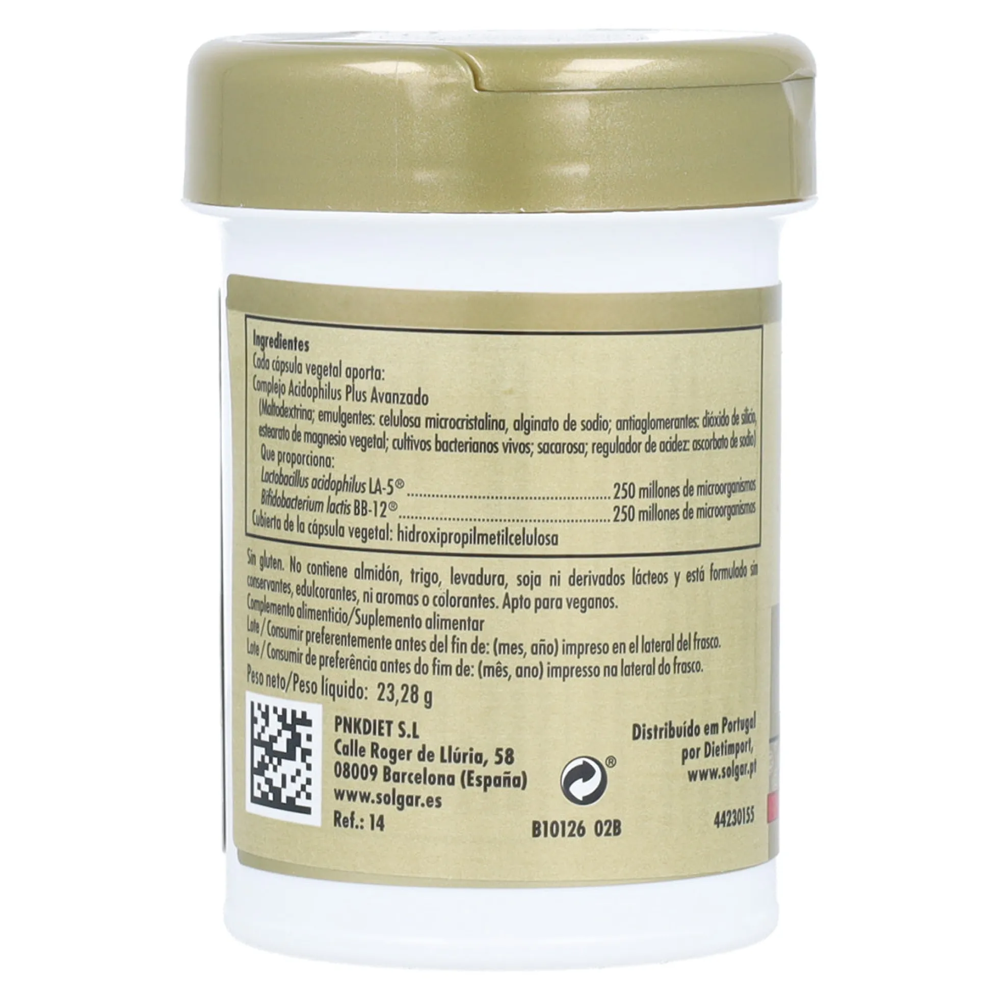 Pack 2x Acidophilus plus avanzado Solgar 60 cápsulas vegetales