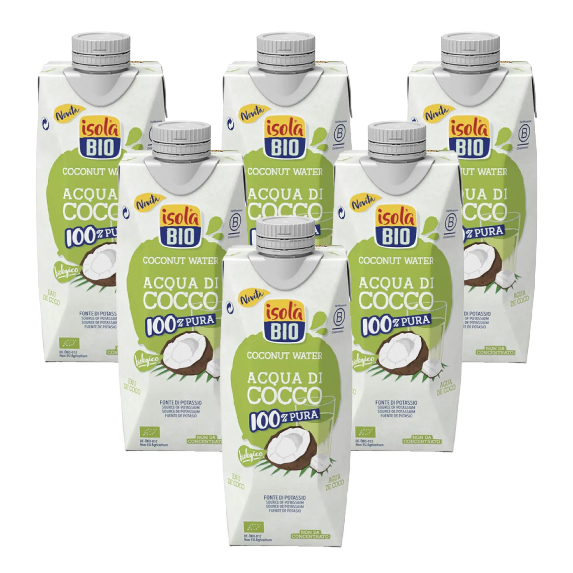 Pack 6x Agua de Coco BIO Isola Bio 500 ml