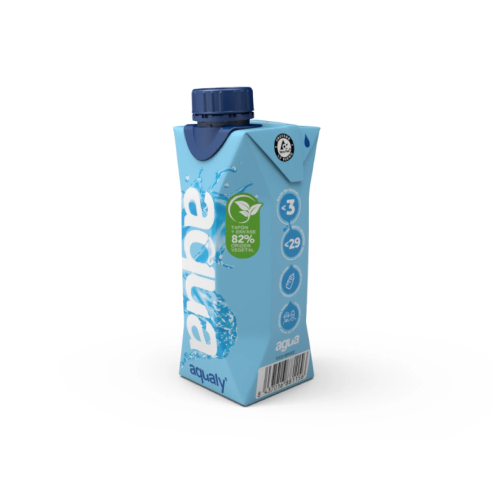 Pack x6 Agua en Cartón Aqualy 330 ml.