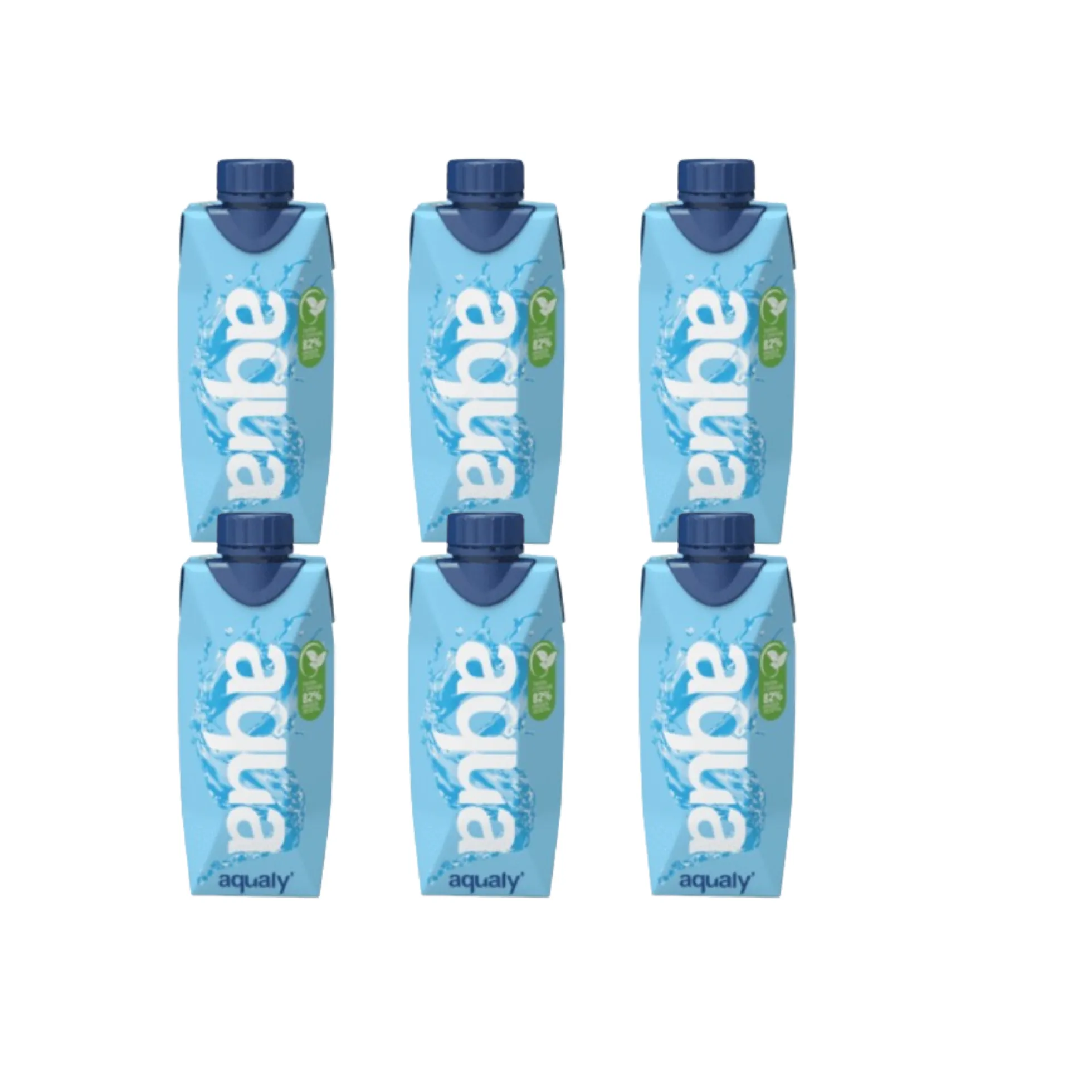 Pack x6 Agua en Cartón Aqualy 330 ml.
