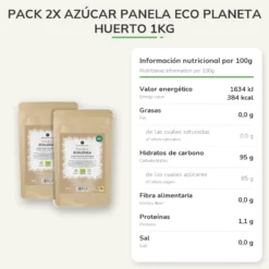 Pack 2x Azúcar Panela ECO Planeta Huerto 1kg