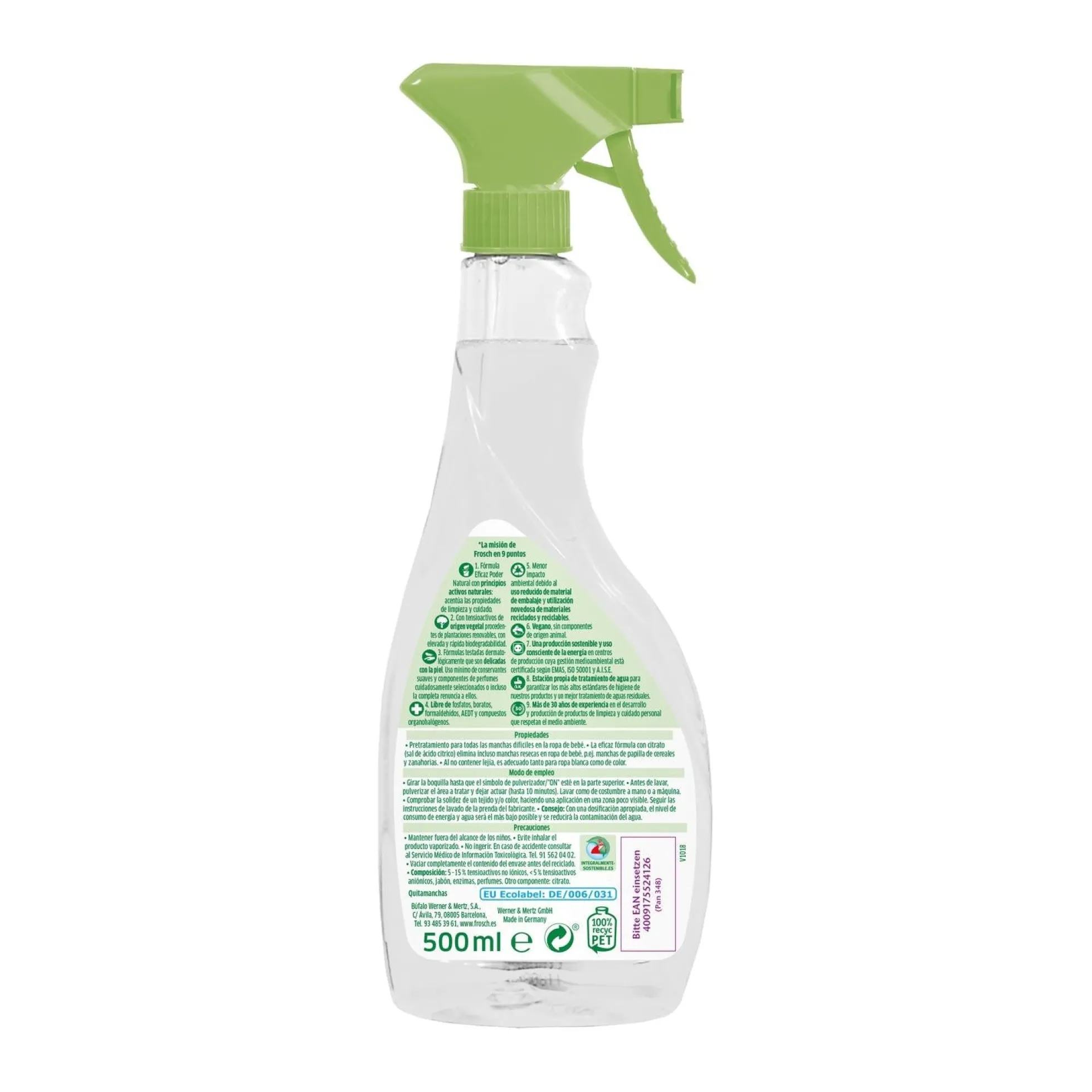 Pack 10x Baby quitamanchas Frosch 500 ml