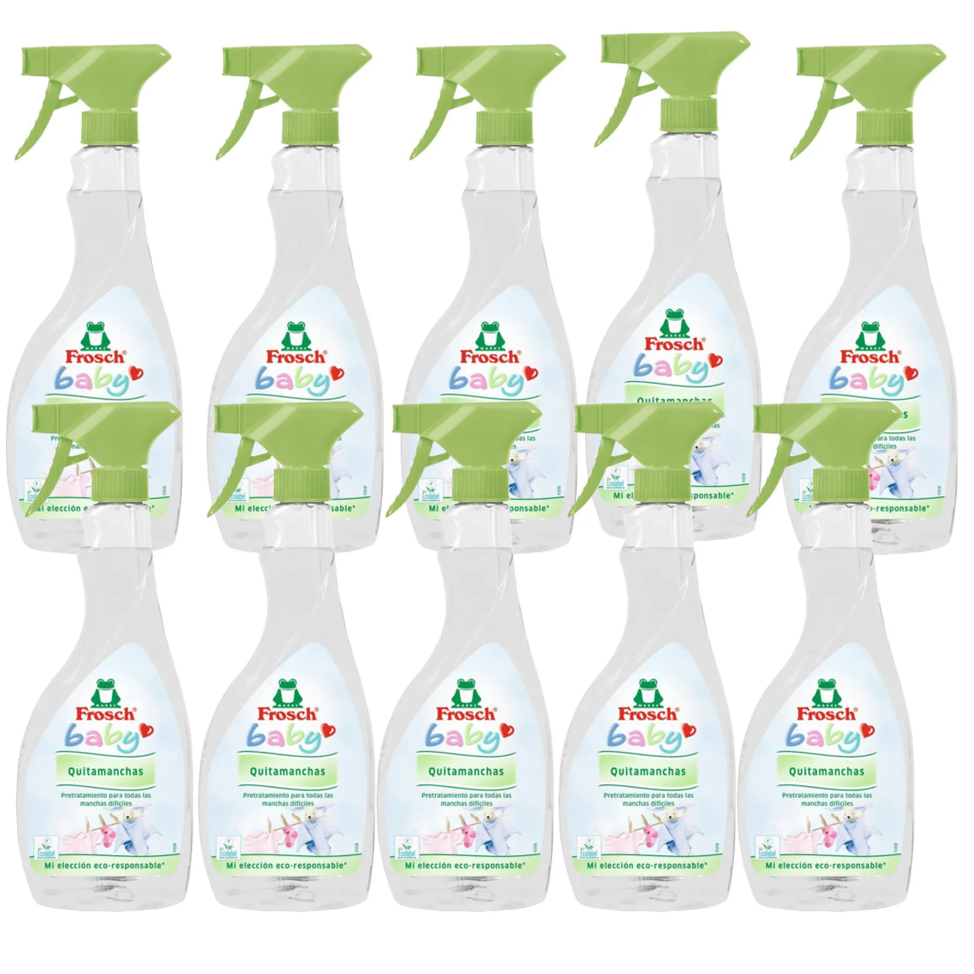 Pack 10x Baby quitamanchas Frosch 500 ml