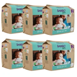 Pack 6 x Bambo Nature pañales T2 (3-6kg) 30 uds