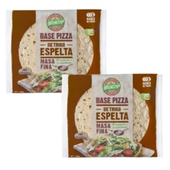 Pack 2x Base de Pizza de Espelta Masa Fina Biocop (3 bases) 390 g