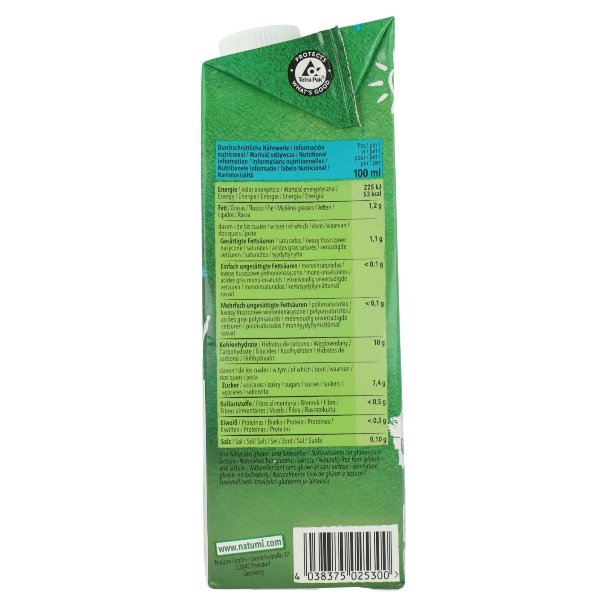 Pack 8 x Bebida Arroz Coco Bio Natumi 1 L