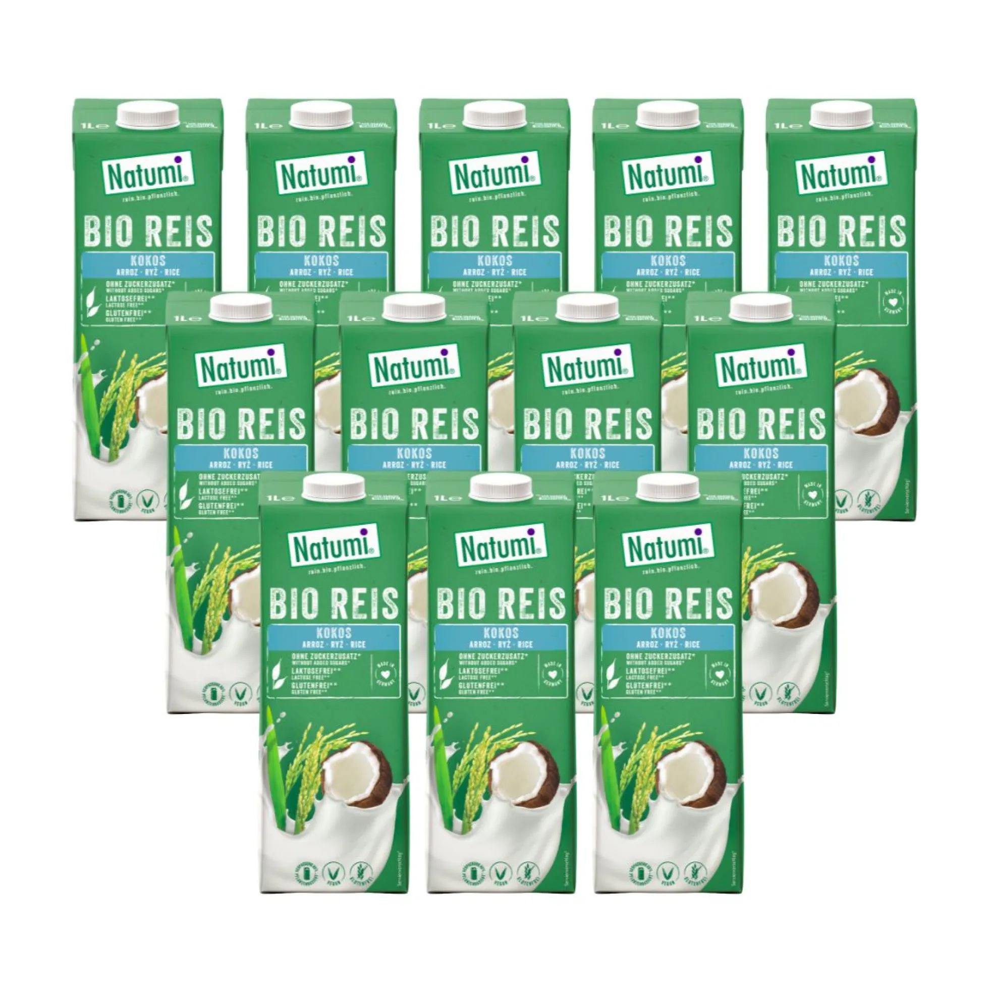 Pack 12 x Bebida Arroz Coco Bio Natumi 1 L