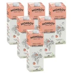 Pack 6 x Bebida Arroz y Avellanas BIO Monsoy 1L