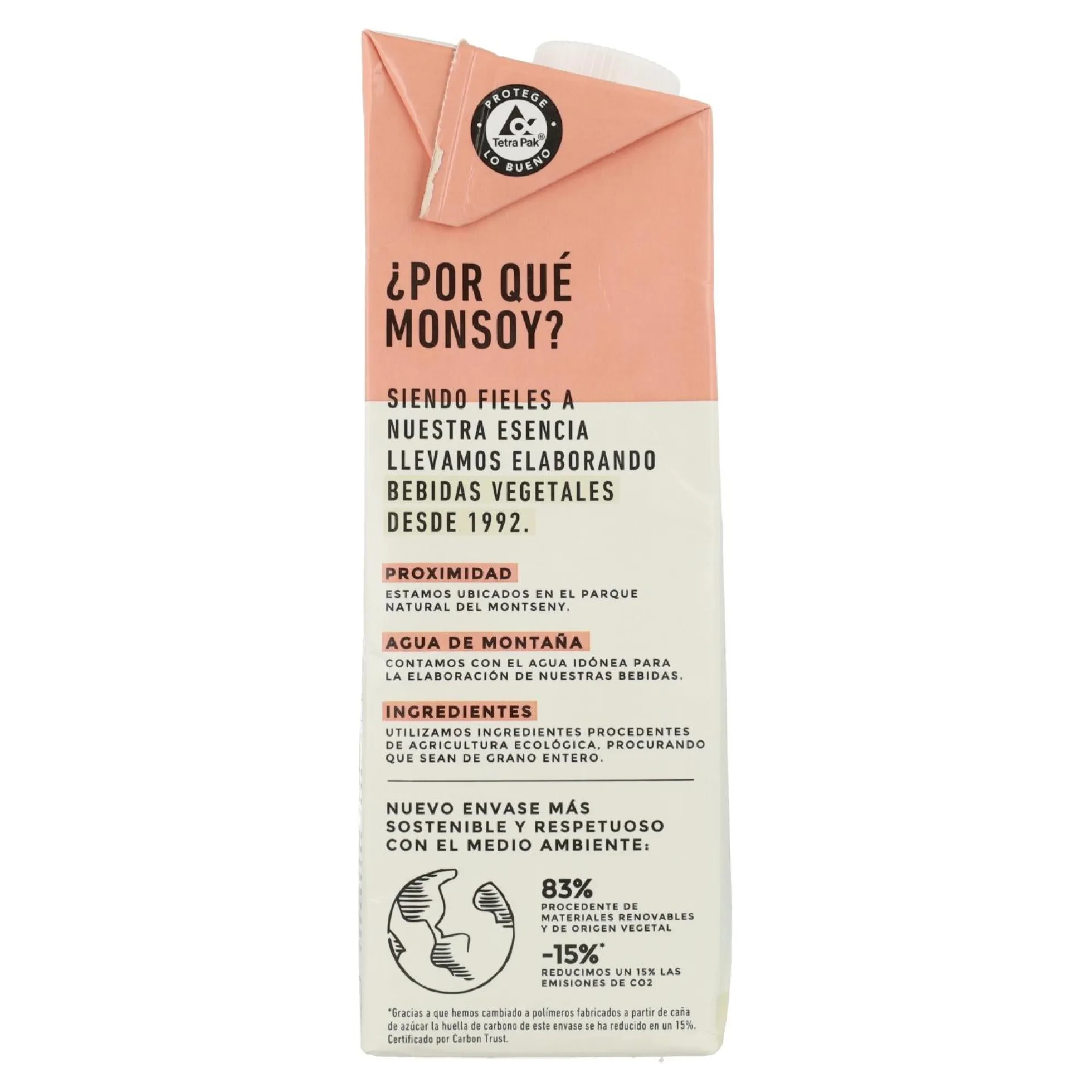 Pack 6 x Bebida Arroz y Avellanas BIO Monsoy 1L